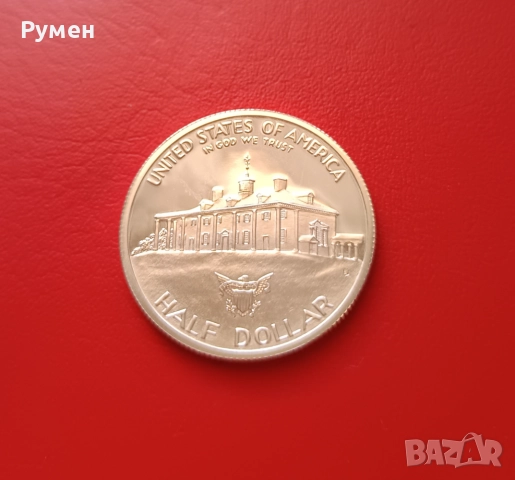 Half Dollar USA-1982-S-UNC.Сребро!, снимка 2 - Нумизматика и бонистика - 40548176