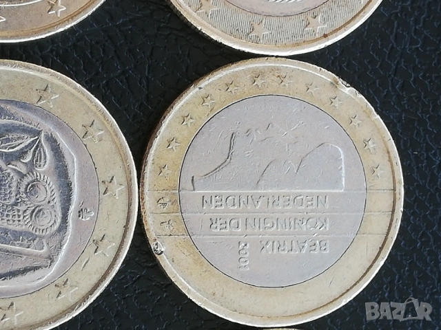 6 монети от 1 евро различни