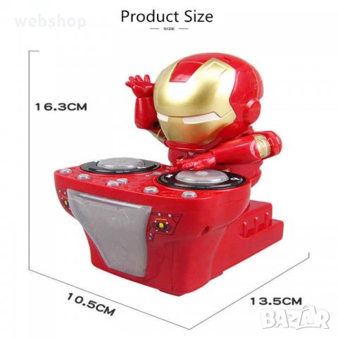 Интерактивна музикална играчка Iron Man DJ, снимка 2 - Музикални играчки - 33983385