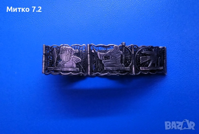 сребърна гривна - 15, снимка 5 - Гривни - 52735838