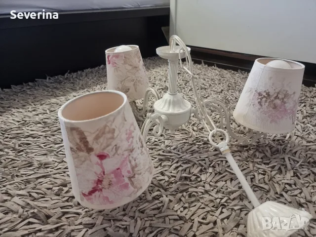 Полилей, стил винтидж с флорални мотиви , снимка 5 - Полилеи - 56152862