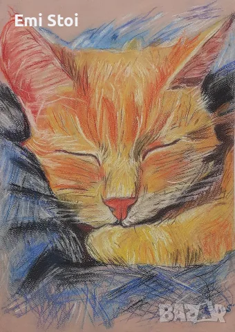 Картина с коте Рижко