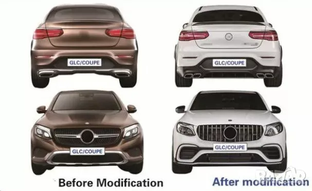 Боди кит C63 AMG за Mercedes GLC C253 купе 2015–2019, снимка 2 - Аксесоари и консумативи - 55869355