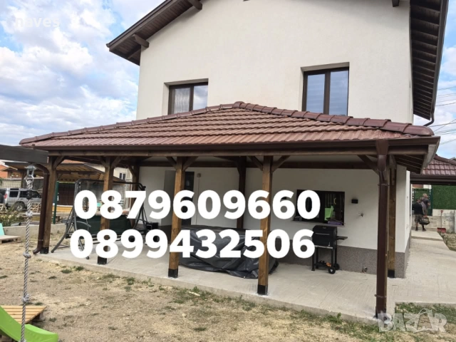   Изграждане Дървени Навеси Беседки Барбекюта Навеси в цялата страна, снимка 15 - Монтажи - 25412873