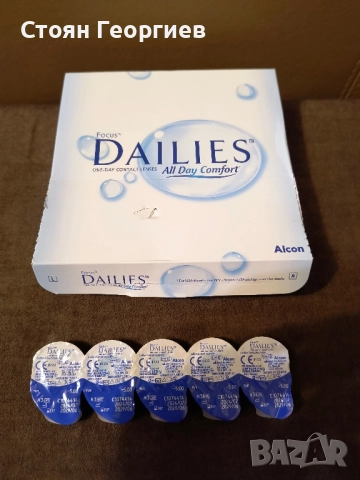 90 броя Контактни лещи Dailies Aqua Comfort Plus Диоптер -5