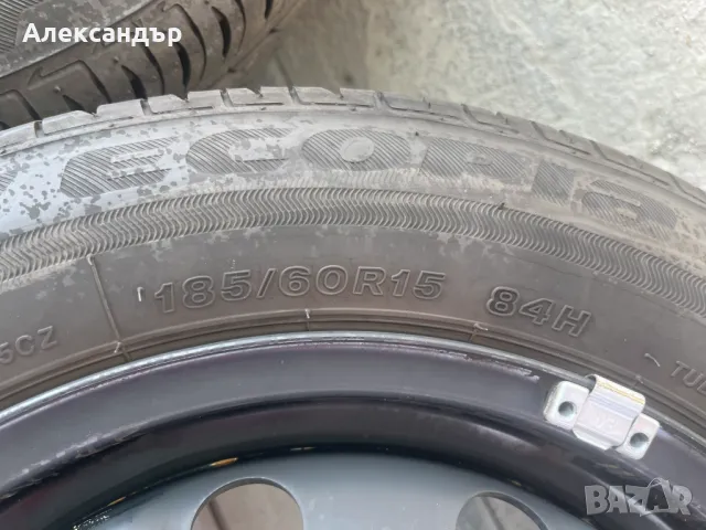 Железни джанти + много добри летни гуми за Volkswagen 5х112 - R15, снимка 8 - Гуми и джанти - 50160255