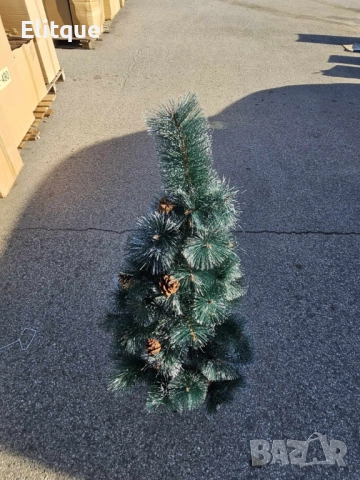 Елха - Изкуствена коледна елха с бели връхчета и шишарки 60 и 90см , снимка 4 - Декорация за дома - 52905287