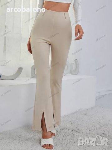 Дамски панталон с широки крачоли и висока талия, 3цвята - 023, снимка 11 - Панталони - 39259327