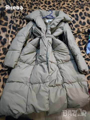 Дълго зимно дамско яке Цвят бежов, снимка 9 - Якета - 51857656