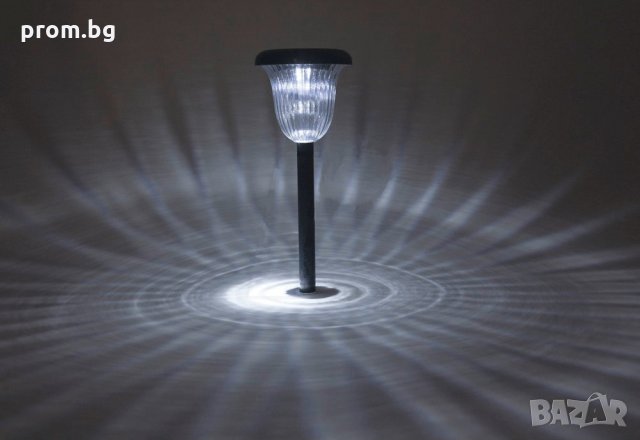 соларни градински лампи, комплект от 5 бр., с приставка-колче за фиксиране в земята, нови, Германия, снимка 2 - Соларни лампи - 31445144