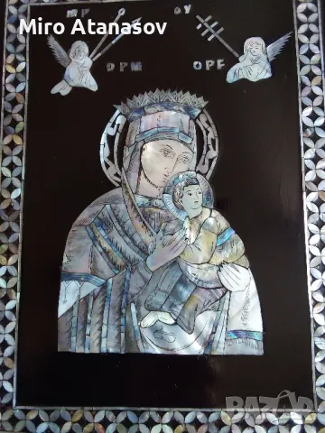 ГОЛЯМА СЕДЕФЕНА ИКОНА, снимка 3 - Антикварни и старинни предмети - 48633101