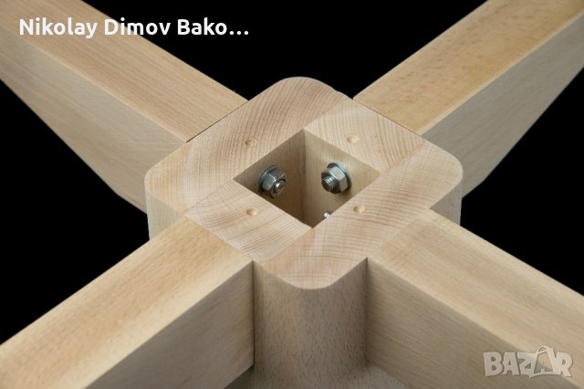 Дървена основа за маса / Крак за маса от бук / стругован крак, снимка 2 - Маси - 31999037