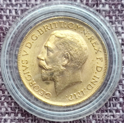 Суверен Джордж V, снимка 2 - Нумизматика и бонистика - 53032196