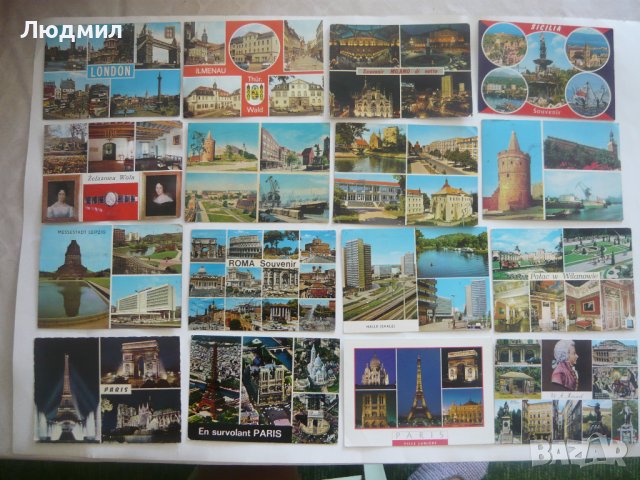Стари пощенски картички с изгледи от много страни, снимка 14 - Колекции - 19410255