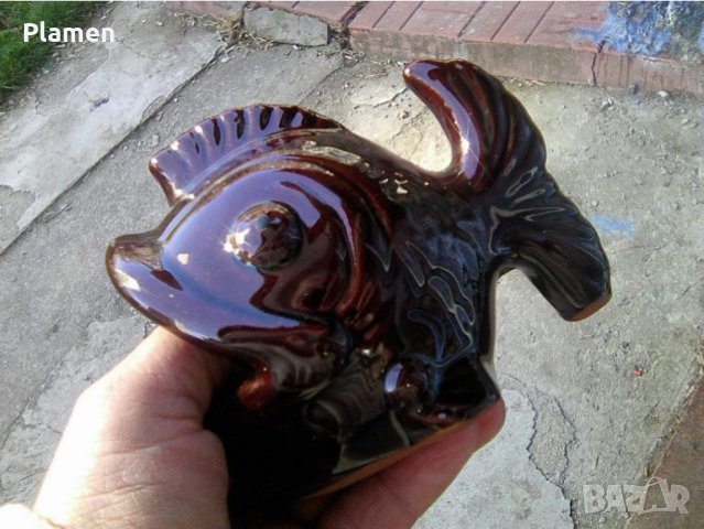 Теракотна риба пепелник, снимка 1 - Други ценни предмети - 40072736