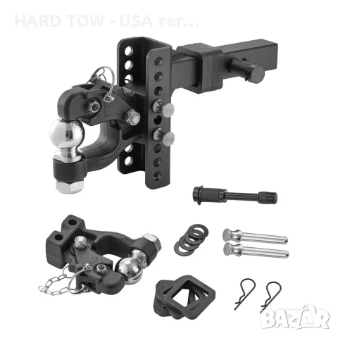 Теглич с кука Pintle и топка за американски пикапи HARD TOW №58