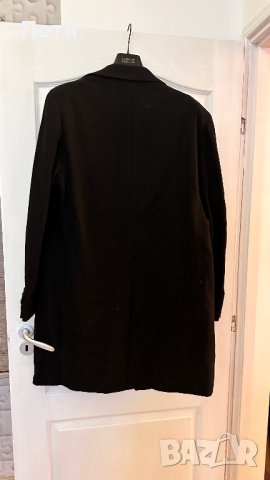 H&M Мъжки черен балтон / палто, снимка 6 - Палта - 42025959