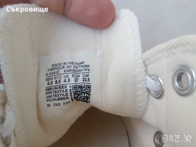 Нови Кецове Converse Chuck Taylor All Star Lift Ox, Бял, Жени, снимка 9 - Кецове - 56151863