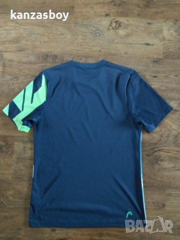 HEAD VISON GRAPHIC BLUE T-SHIRT - страхотна мъжка тениска КАТО НОВА, снимка 10 - Тениски - 40506938