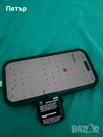 Apple Watch 9 45mm ,Midnight Aluminium Case, снимка 2 - Смарт часовници - 53110107