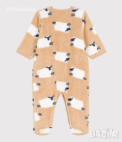PETIT BATEAU Луксозна бебешка пижама от полар, снимка 4 - Комплекти за бебе - 53008059