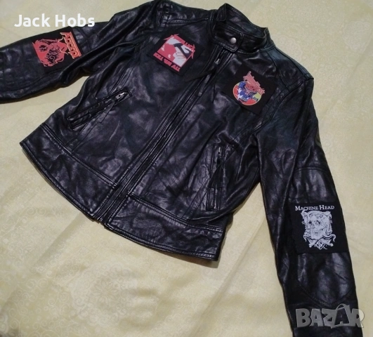 Метъл яке кожено , снимка 2 - Якета - 54096995