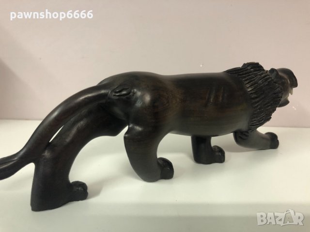 Дърворезба лъв от абаносово дърво, снимка 10 - Други ценни предмети - 35467460