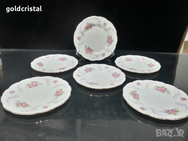 английски фин костен порцелан чинии, снимка 2 - Антикварни и старинни предмети - 54351369