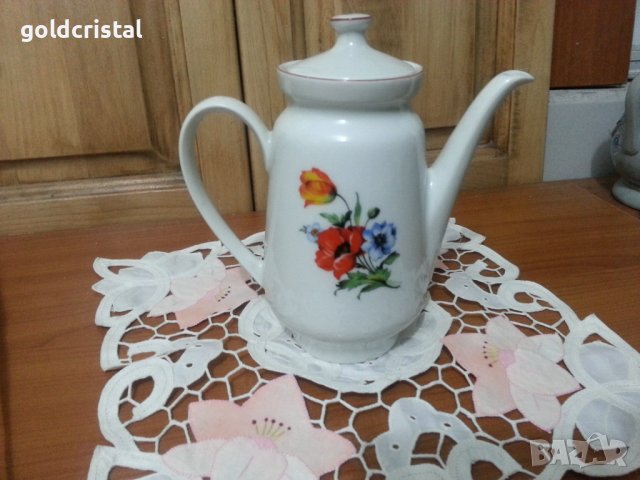 Стар български порцелан чайник кана , снимка 4 - Антикварни и старинни предмети - 38968810