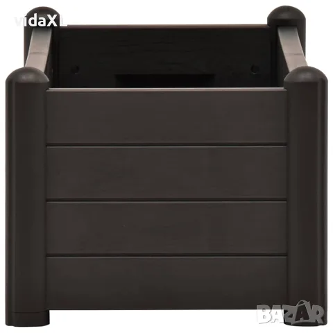 vidaXL Градинска висока леха, PP, антрацит, 100x43x35 см, снимка 4 - Саксии и кашпи - 56146609