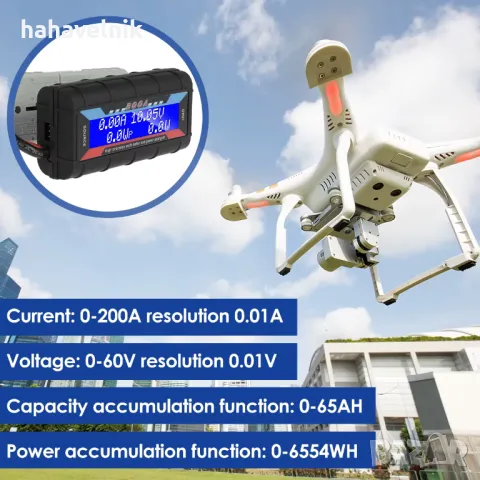 ВАТМЕТЪР/ АМПЕРМЕТЪР/ ВОЛТМЕТЪР ЦИФРОВ WATT METER ВАТ МЕТЪР LCD модел 2, снимка 4 - Друга електроника - 50324126