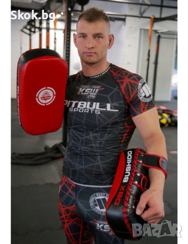 Кожена боксова лапа (щит) DBX Bushido - черно/червенa - 41х21 см, снимка 5 - Бокс - 37972403