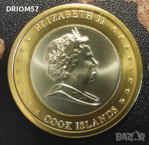 Монета Острови Кук(UNC) 1 долар, 2010 , снимка 2 - Нумизматика и бонистика - 50723191