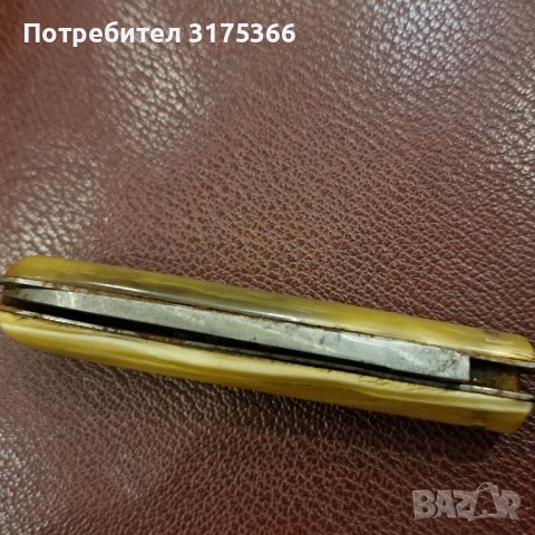 Антично джобно ножче нож с кокалени дръжки, снимка 7 - Ножове - 44376058