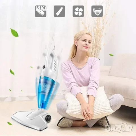 Вертикална прахосмукачка Welora, 2 в 1, Преносима, Мощност 600 W, HEPA филтър, Бял, снимка 2 - Прахосмукачки - 48991780