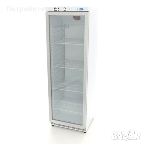 Професионален хладилник със стъклена врата – 386 литра капацитет