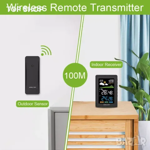 Безжична метеорологична станция Baldr, радиоуправляема с температура и влажност, снимка 8 - Друга електроника - 48780153