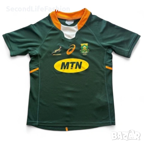 Asics Мъжка тениска с принт на Ръгби Юниън Южна Африка 2017/2018 размер XS