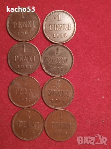 1 пени 1907-1916 г. Русия за Финландия.