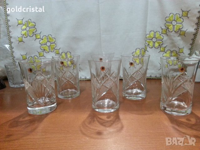 Кристални чаши за вода серия Зорница , снимка 1 - Антикварни и старинни предмети - 44465936