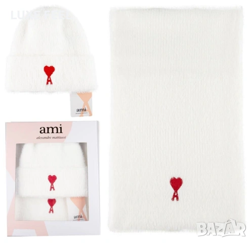 Дамски Шапка + Шал ⚜️ AMI , снимка 5 - Шапки - 53091443