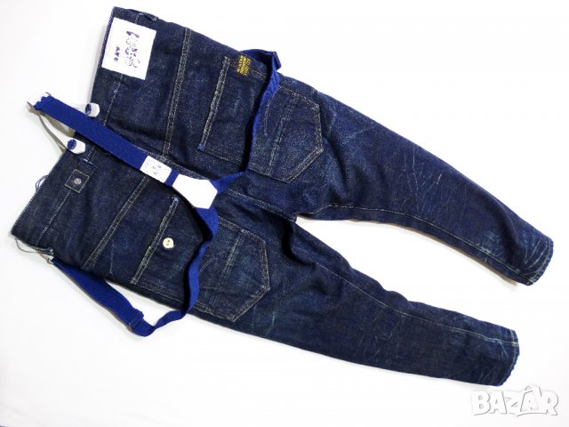 Намалени Нови G-Star ESSENTIALS Limited Edition Dean Soho Tapered Loose +Suspenders Дамски Дънки W27, снимка 16 - Дънки - 29619048