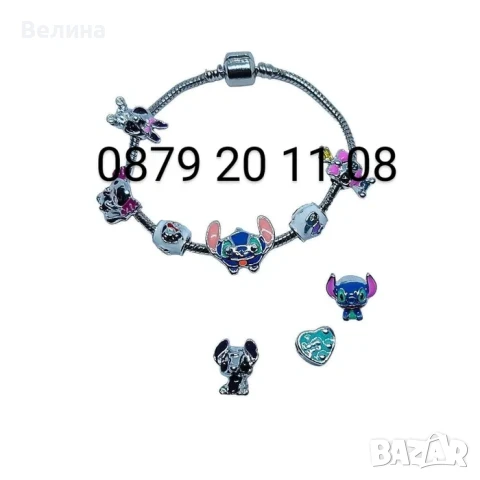 Комплект Стич Гривна Пандора Колие плюшена играчка, снимка 2 - Други - 50803010