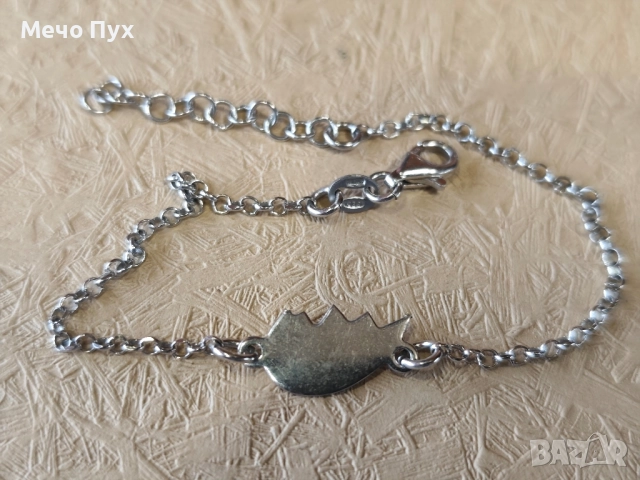 Сребърна гривна (336), снимка 4 - Гривни - 52456300