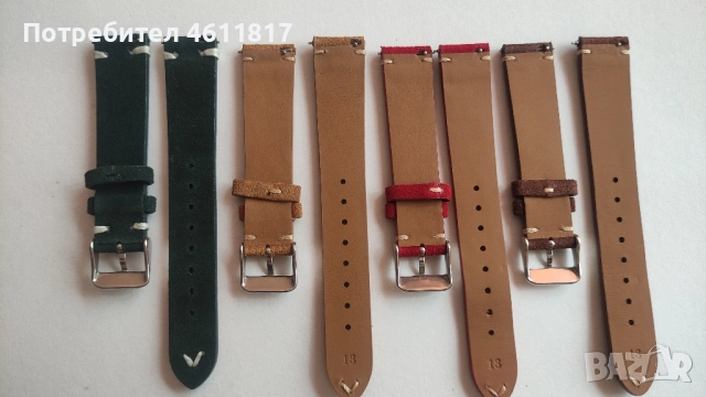 Кожени каишки 18мм, снимка 4 - Каишки за часовници - 52188537