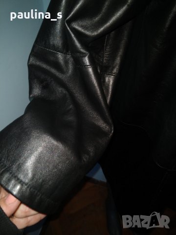 Манто тип пелерина от естествена кожа "Vera Pelle" Italy / голям размер , снимка 5 - Палта, манта - 30440356