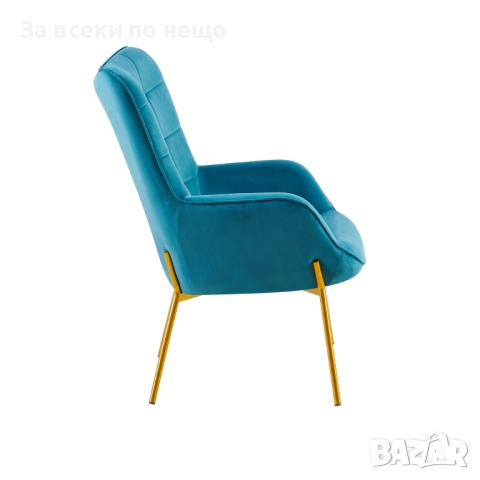 Фотьойл EDO синьо/златно Код P1626, снимка 2 - Дивани и мека мебел - 52917075