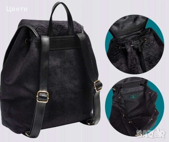 Черна раница и портмоне, снимка 2 - Раници - 51535564