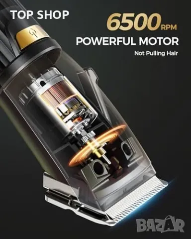 Нов GLAKER Професионален Комплект Машинка за Коса + Триър - 15 Гребена, снимка 3 - Машинки за подстригване - 49321398