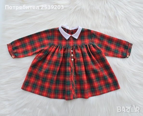 Коледна рокля 3-6 месеца, снимка 2 - Бебешки рокли - 52453712